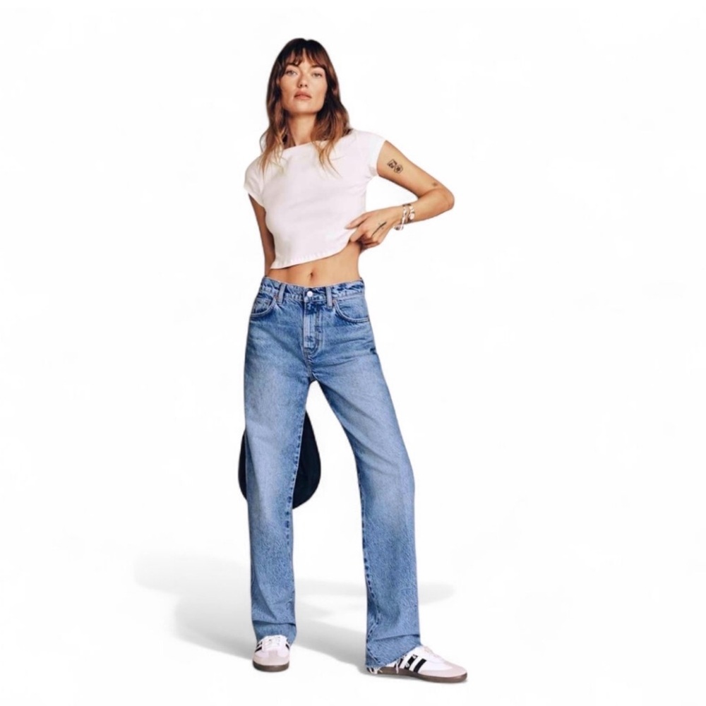 Reformation Light Blue Straight Leg Jeans